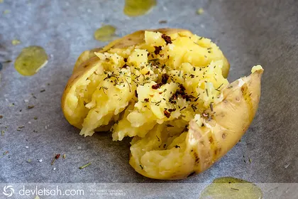 Fırında Ezilmiş Patates